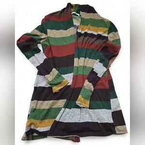 Eloges Striped Cardigan Sweater Size Medium